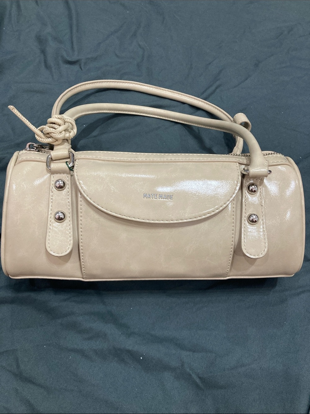 Cream Barrel Shoulder Bag